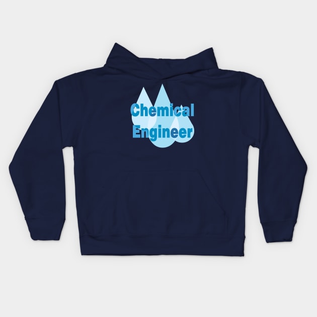 Chemical Engineer Blue Drops Kids Hoodie by Barthol Graphics